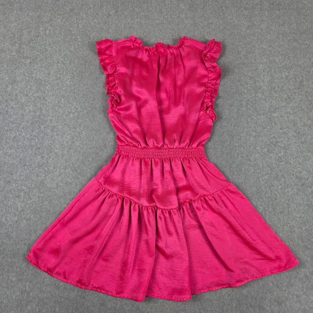 Steve Madden XS Pink Prairie Dreams Flutter Sleeve Mini Dress - Picture 6 of 11